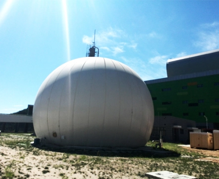 Dudukan Biogas terpasang di tanah