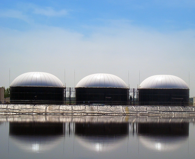 Tempat Biogas membran ganda
